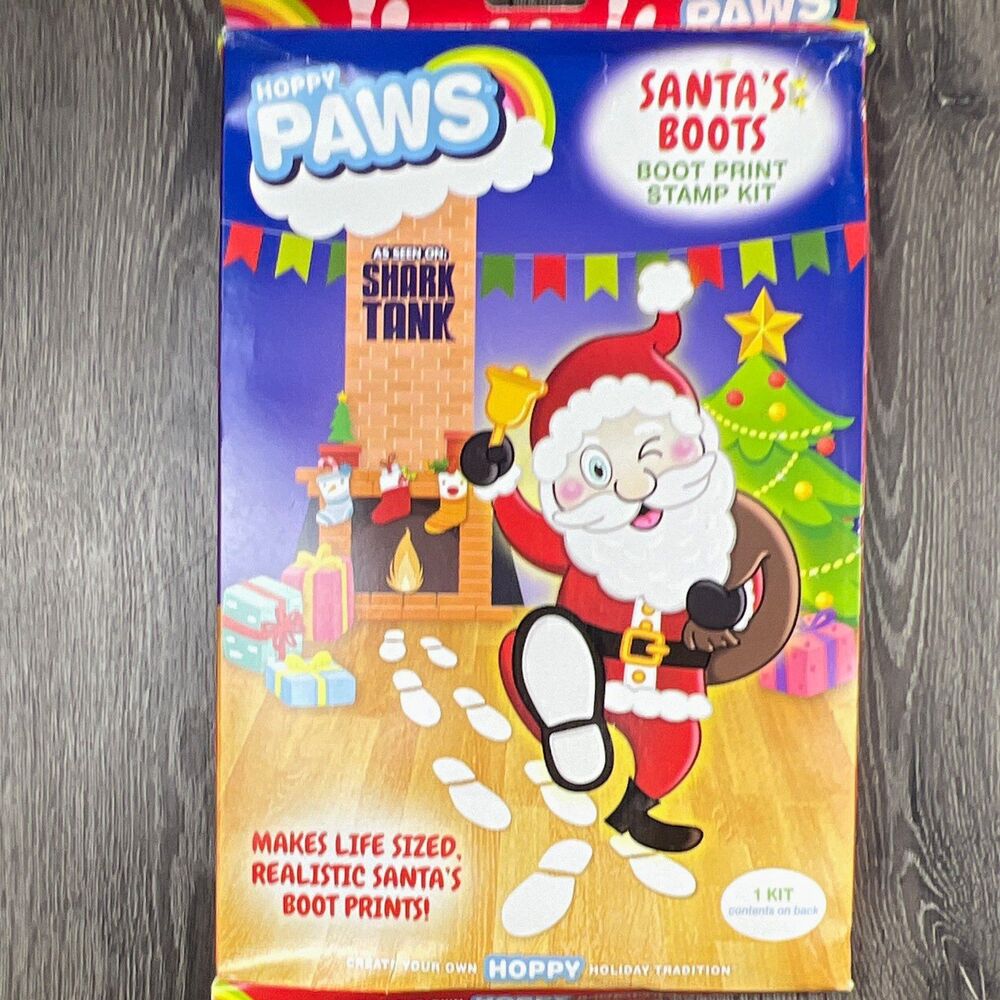 Hoppy Paws Santa's Boots Boot Print Stamp Kit Makes Life Sized Santa Boot Prints